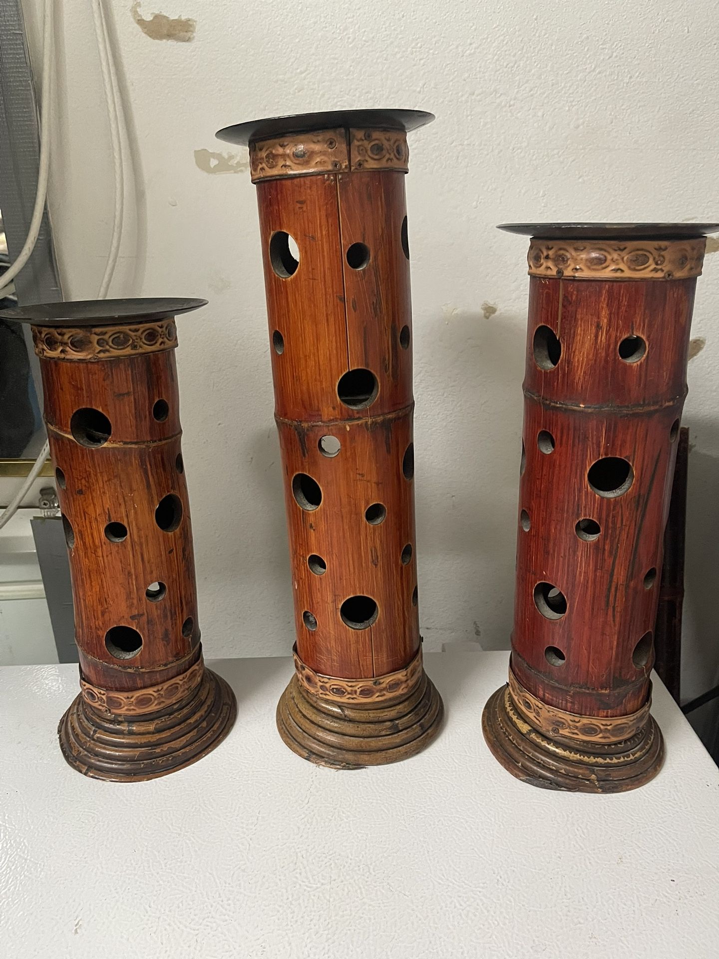 Bamboo Candle Holders
