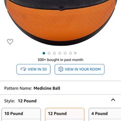 Amazon basics 12 Lb Medicine Ball 