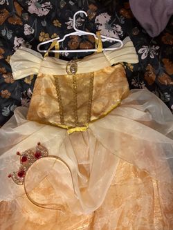 Belle costume with crown size 9/10
