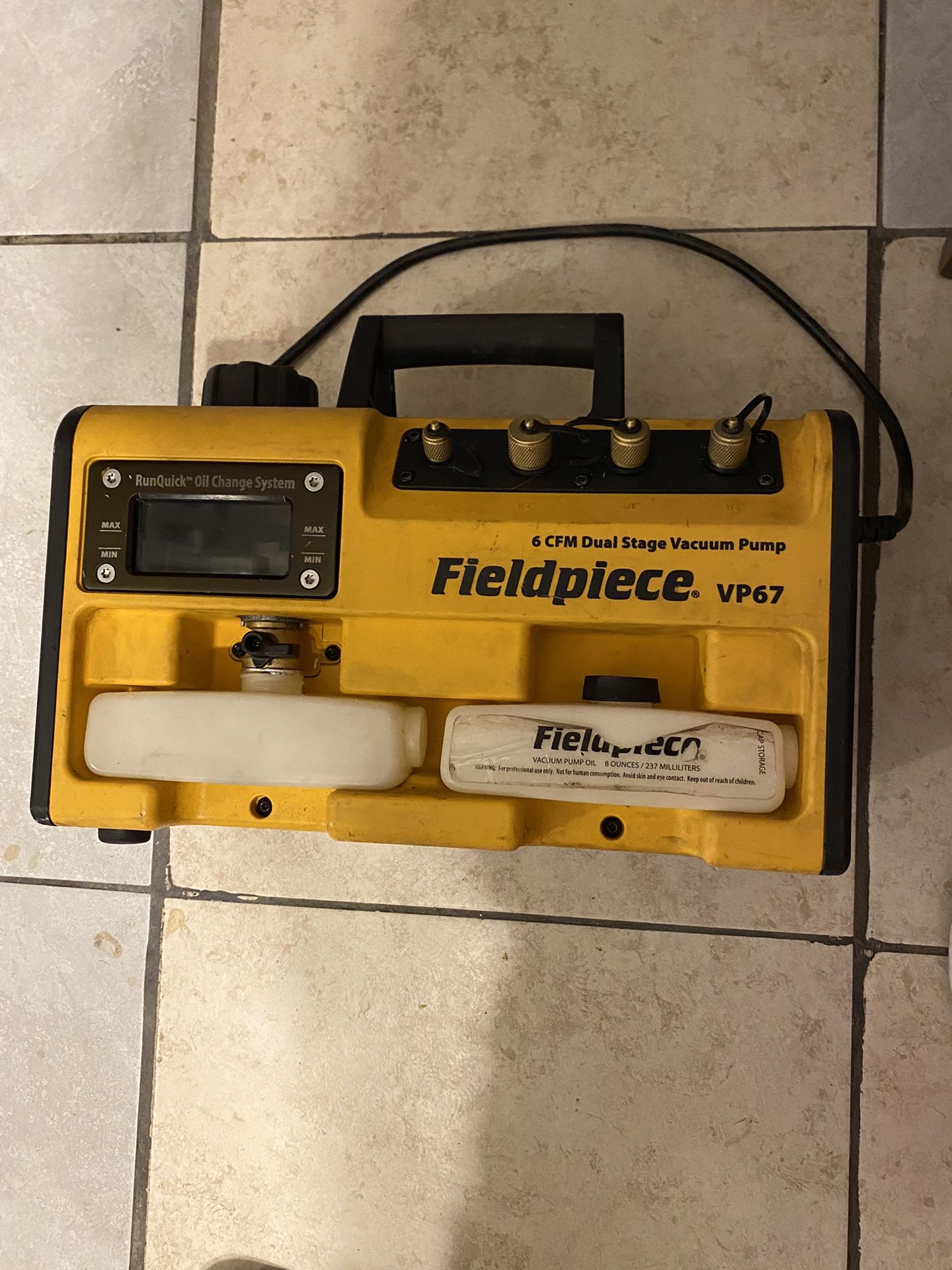 Field piece Mr45 Refrigerant Recovery Machine , Fieldpiece 6cpm Dual Stage Vacuum Pump for Sale