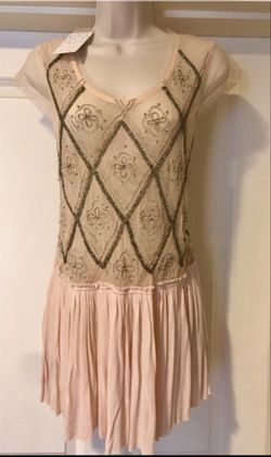 NWT Free People Peach Nectar tunic or mini dress. Sz small