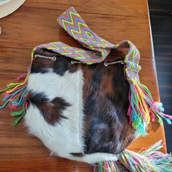 Folkloric Cowhide Purse