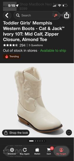 Ivory girls toddler boots