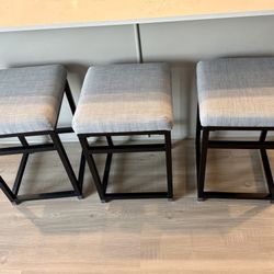 3 - 24” Counter Stools - Like New