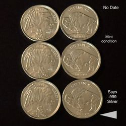 1/10 Oz Silver Buffalo No Date (price is for each)