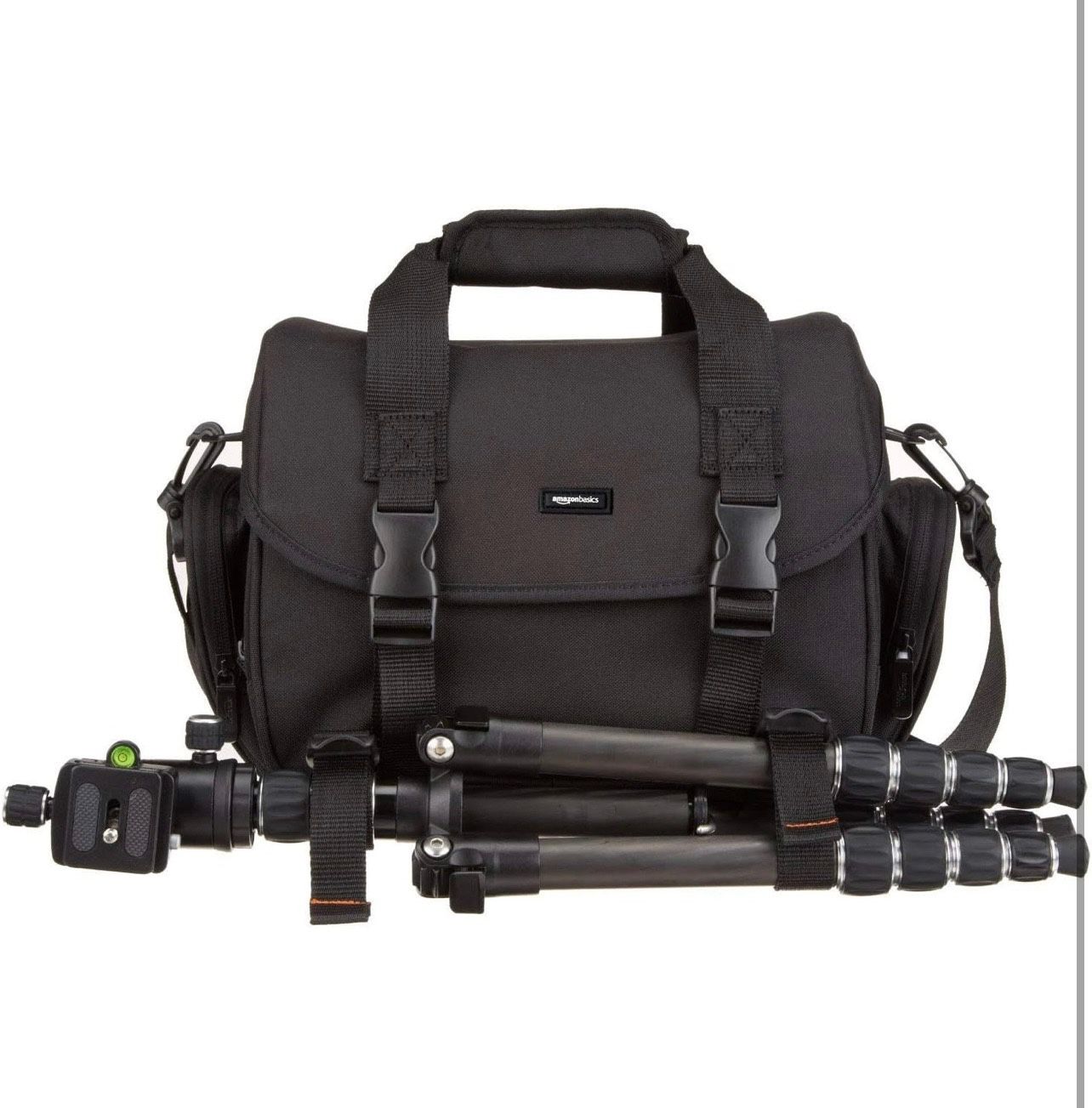 BRAND NEW IN BOX Amazon Basics Large DSLR Gadget Bag, Black with Gray Interior, Solid 