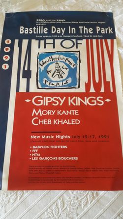 Gipsy Kings concert poster 1991
