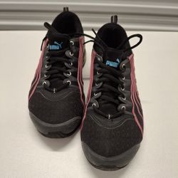 Puma Women’s Sneakers – Black/Pink – Size 7.5 (EUR 38)