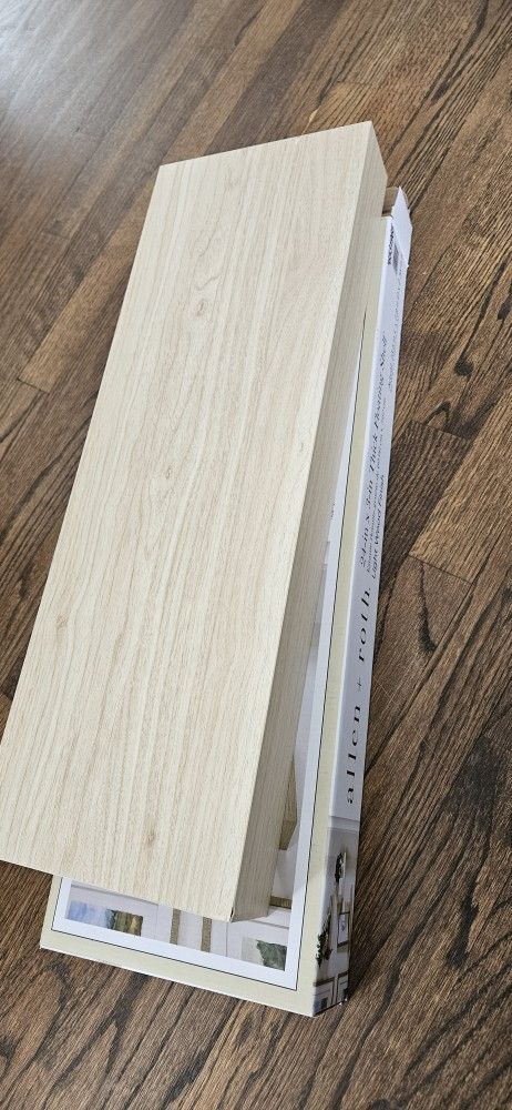Allen+roth 24x3 Thick Floating Shelf Light Wood Finish