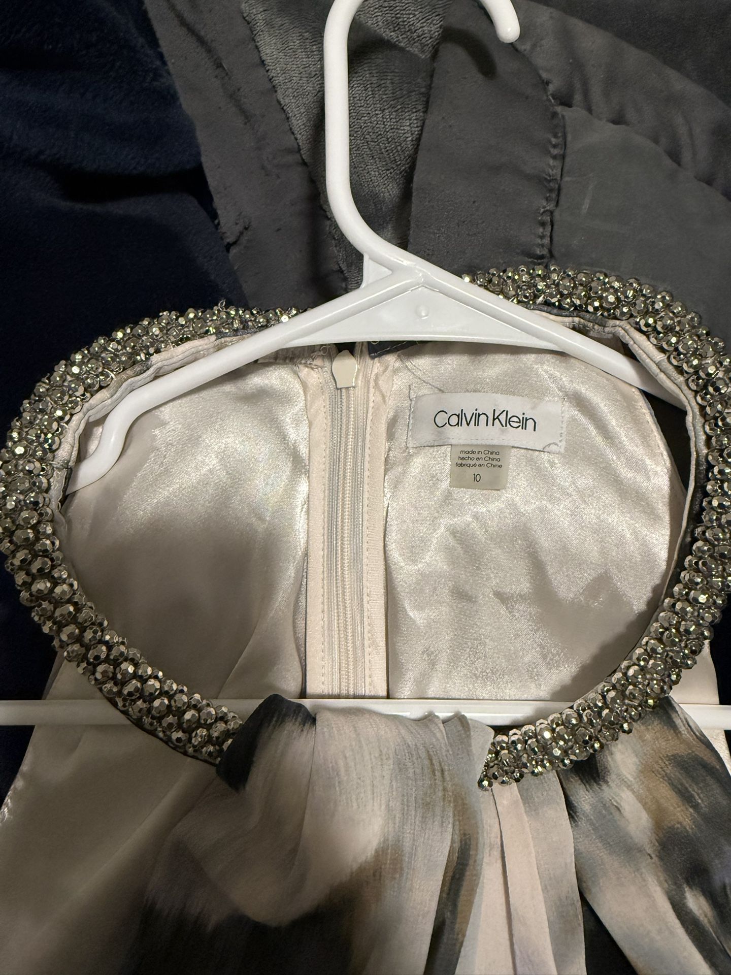 Calvin Klein Black and White Floral Dress