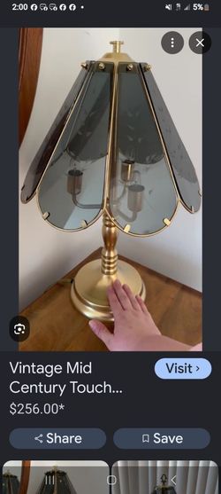 Vintage mid century touch lamp