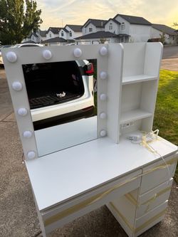 White vanity