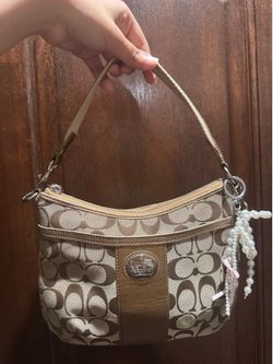 Vintage Coach Shoulder Bag (gold and tan)