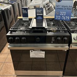 Samsung Bespoke Stainless Steel Slide In Gas Range Air Fry
