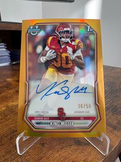 King Miller USC On-Card Auto /50 Bowman Football