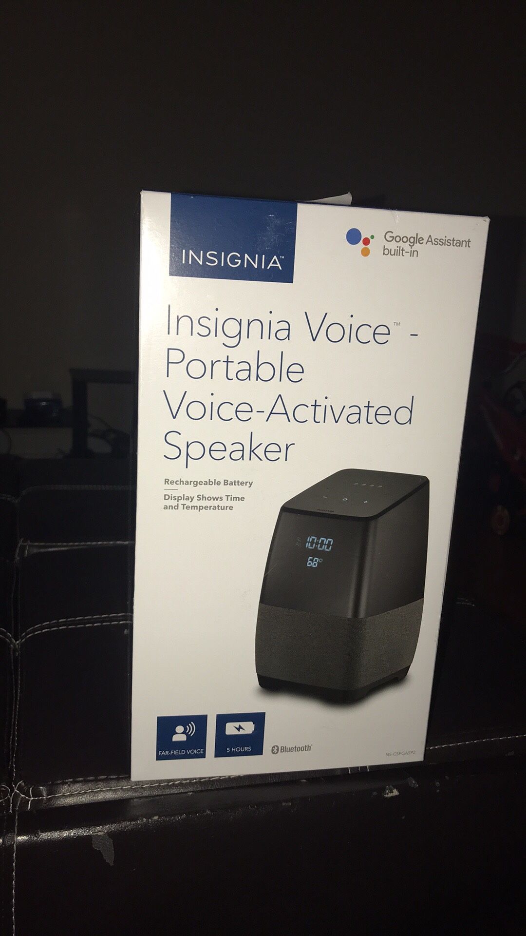 Insignia voice smart portable Bluetooth speaker & Alarm clock with google assistant