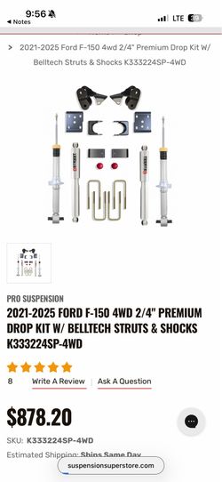 F150 2021-2026 drop kit 2 "front  4" back almost brand new