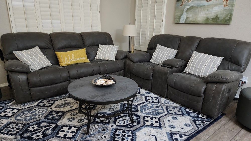 Ashley Power Reclining Sofa And Loveseat