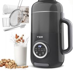 10-in-1 Electric Nut Milk Maker, Electric Bean and Nut Milk Maker, 40 oz Soy Milk Blender for Almond, Oat, Soy, Coconut, Juice, Smoothie with Starter