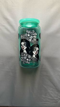 Smile Now Cry Later 16oz Glass Cup