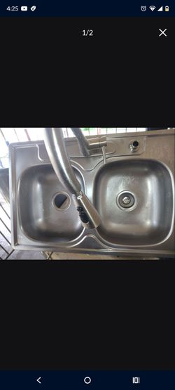 Kitchen sink with faucet