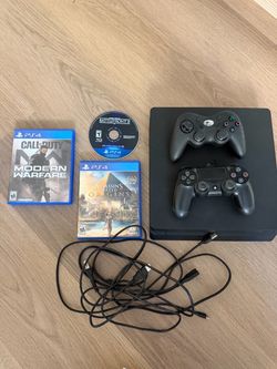 PlayStation 4 Slim Bundle with Games and Controllers