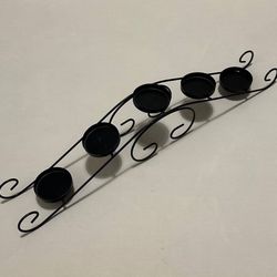 Wrought Iron 5 Votive Candle Holder Centerpiece Table Decor