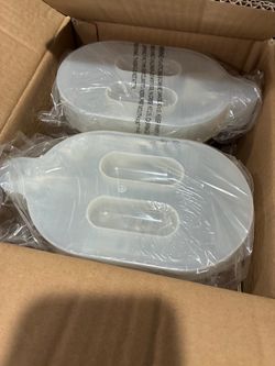 Cook’s Essentials 4-Piece Prep & Store Set – 2 Containers + 2 Lids – Brand New