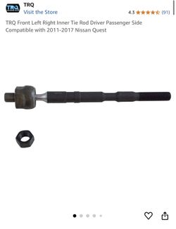 TRQ Front Left Right Inner Tie Rod Driver Passenger Side Compatible with 2011-2017 Nissan Quest