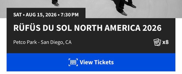 Rufus du sol - floor seats