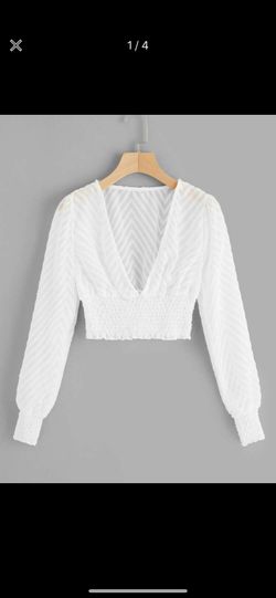 White crop top SIZE XLARGE