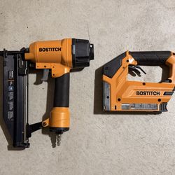 Pneumatic Nail Gun Bostitch SB-2IN1 18GA 1-5/8 Inch 2-in-1 Brad Nailer and Finish Stapler Kit