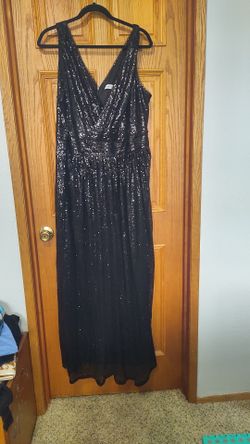 Fancy Black Sleeveless Long Dress