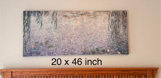 Monet Water Lilies Canvas Print 20x46 Inch