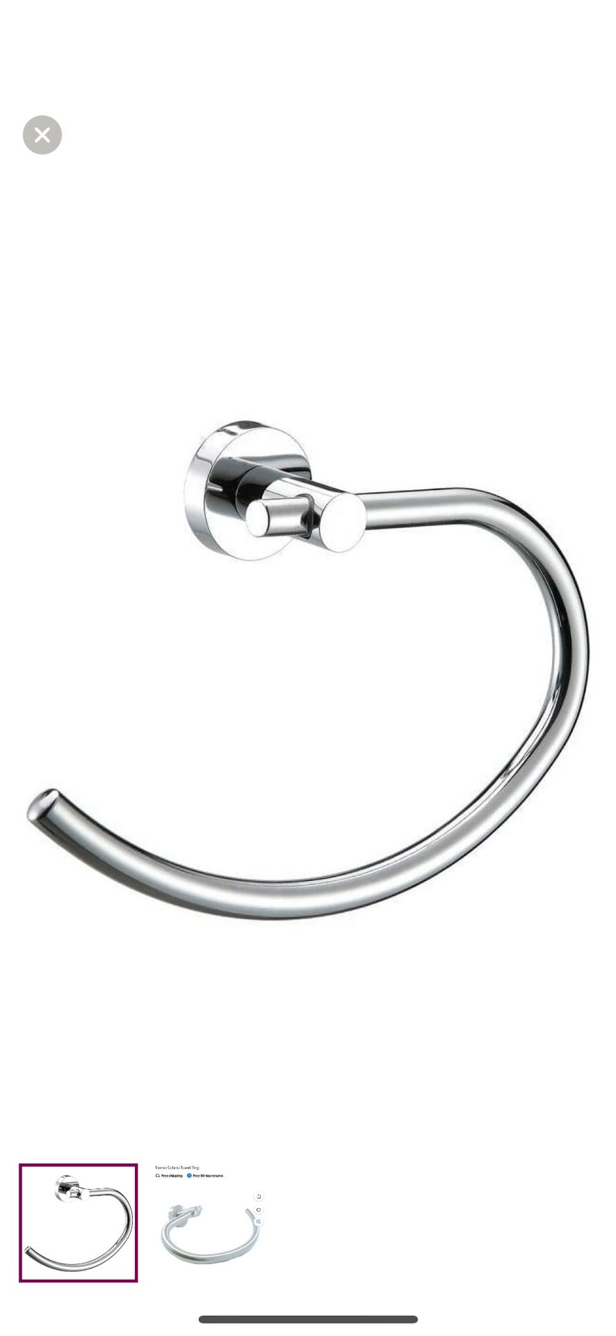 NEW Pamex Towel Ring In Chrome