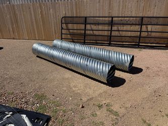 Galvanized Corrugated Metal Culvert Pipes – Set of 2