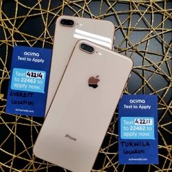 In Box Apple IPhone 8+ 64gb  Unlocked Like New Condition No Defects. 
$1 Down NO CREDIT CHECK FINANCING