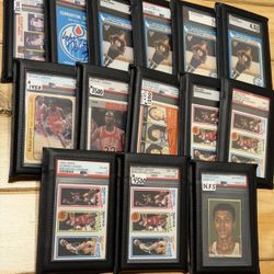 * Card Case Pro Leather Graded Slab Sleeves * These Fit ALL PSA, BGS, SGC and SLAB MAGS *  High Light your cards, Give them the Ultimate Protection! (