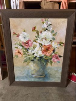 Art flower pot picture frame