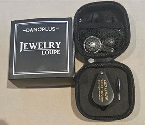 10x Magnifier Jewelry Loupe LED UV 21mm Triplet Lens Magnification Power