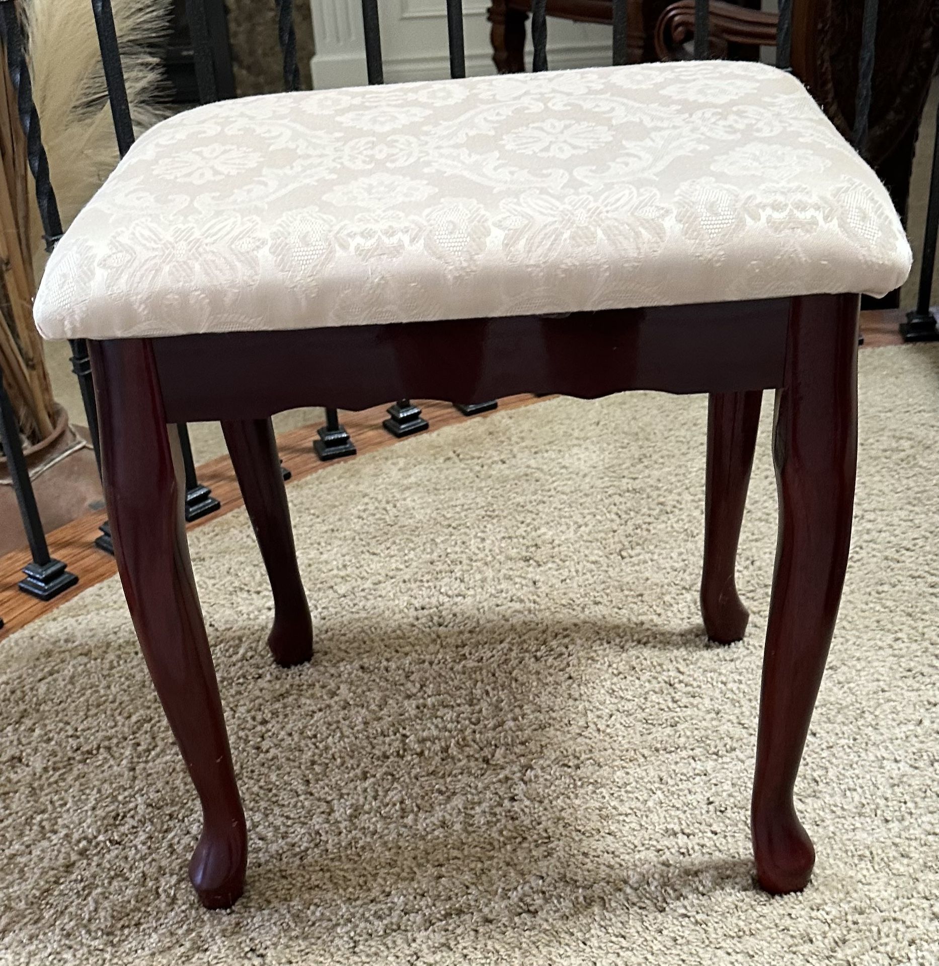 Used Vanity/Make-up/Dressing Backless Cherry Wood Stool