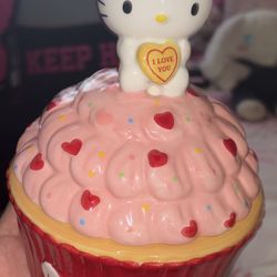 Hello Kitty Valentines Cupcake Jar