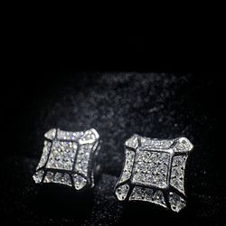 Sterling silver Moissanite earrings 