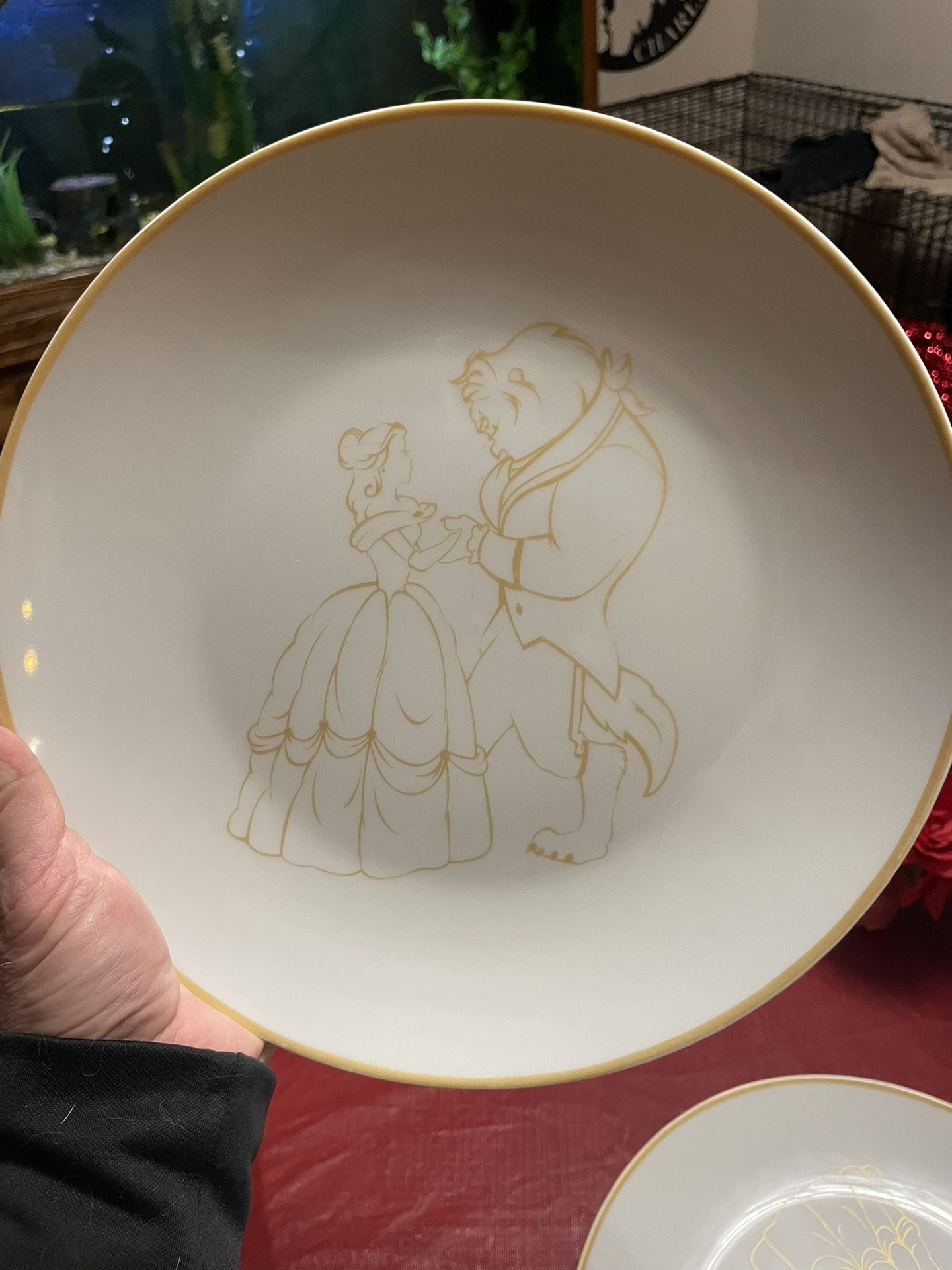 Disney Beauty And The Beast Plates