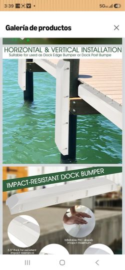Impact-Resistant Dock Bumper White PVC