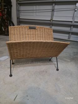Wicker Magazine Stand