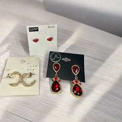 Pierced earrings-Multiple styles-Fashion jewelry-Hoops (Gold And silver), Stud (Cubic zirconia), Dangle nickel Free Earrings And more  