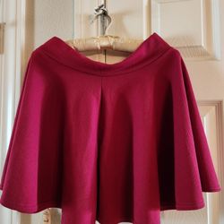 Womens Maroon Simple Skirt