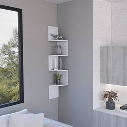 🔥 4-Tier Corner Shelves, Floating Corner Shelf,Wall Organizer Storage,Wall Mount Shelves for Bedrooms, Bathroom Shelves,Kitchen,Offices,Living Rooms 