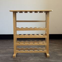 Crate & Barrel 24-Bottle Wine Rack Table